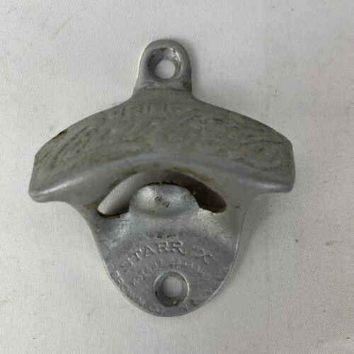 Vintage COCA-COLA Bottle Opener Starr X Wall Mount Beer Opener Made In USA - $9.46