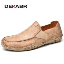 Leather Men Casual Shoes Italian Men Loafers Moccasins Slip On Men&#39;s Flats Breat - £56.20 GBP