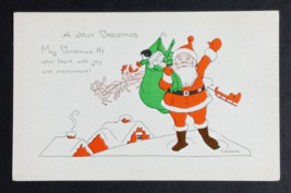 Santa Claus Postcard Artist Signed E. Weaver Keep A Jolly Christmas c1920s - $12.99