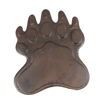 Zeckos Cast Iron Bear Footprint Garden Stepping Stone - £28.18 GBP