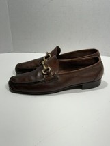 Bally London Shoe Switzerland Loafer Shoes Brown Leather Horse Bit Sz 9.5 D RARE - £77.66 GBP