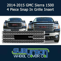 2014-2015 GMC Sierra 1500 # GI/123 Chrome Snap On 4 PC Grille Insert Overlay New - £132.14 GBP