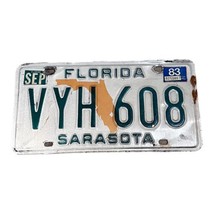 Vintage Florida 1983 Sarasota County FL Collectible License Plate Man Ca... - £6.95 GBP