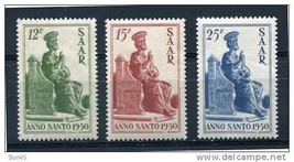 Germany/SAAR 1950 SC 222-4   MI 293-5 MLH. Holly Year. CV 20 euro - £7.88 GBP