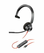 HP 8X215AA POLY BLACKWIRE 3310 MONAURAL USB-C HEADSET  USB-C/A ADAPTER - $131.53 CAD