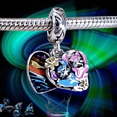 Pandora Heart Stitch & Angel Pendant Disney Parks 791092C01 US SELLER  Item image 10