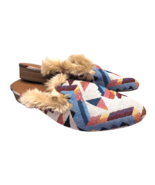 Universal Thread Litzy Faux Fur Backless Printed Mules in White Size 11 ... - $487.89 MXN