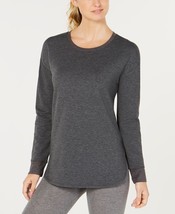 32 DEGREES Womens Fleece Athleisure T-Shirt Color Charcoal Heather Size X-Small - £19.98 GBP