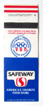 Safeway Food Store - 1984 Olympic Sponser  Premium Franks 20RS Matchbook Cover - £1.17 GBP