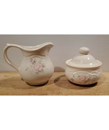 Pfaltzgraff Tea Rose Creamer And Sugar Bowl Set Excellent Condition  - £11.40 GBP