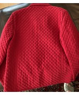 TALBOTS Women’s BURGUNDY/RED Quilted Button Down Pockets Jacket Size S - $54.88 CAD