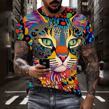 Cat Kitty Kitten Psychedelic Art Hipster T-Shirts tees cat lover 2 - £12.77 GBP