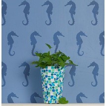 Seahorses Allover Stencil Pattern - Sturdy and Reusable Wall Stencil - £29.85 GBP