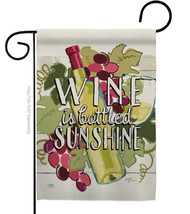Wine Is Sunshine Garden Flag 13 X18.5 Double-Sided House Banner - £15.96 GBP