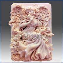 Angel Sophia - Detail of high relief sculpture, silicone Soap/clay mold - $34.75