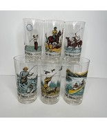 (6) Tall Tale&#39;rs By George Miller Golf Sports Tumblers Glasses Vintage I... - $55.75