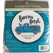 Dimensions Learn Craft Counted Cross Stitch Kit Farm Fresh 72-75819 with... - £7.91 GBP