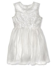 Off White Bow Detail Embroidered Sleeveless Dress - £23.35 GBP
