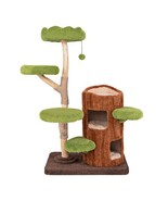 Multi-level Cat Tree with Double Decker Cat House and Sisal Panel - $5,877.69 MXN