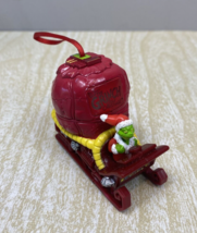 DR. SUESS~HOW THE GRINCH STOLE CHRISTMAS ORNAMENT TOY~PLASTIC, WHEELS~1/6 - $14.03