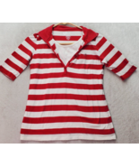 Copper Key Shirt Top Girls Sz 14 Red White Striped Cotton Half Sleeve Co... - $15.75