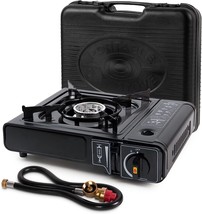 Camping Stove With Single Burner, Propane Adapter Hose, And Carrying, 78... - $46.92