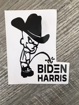 Piss On Biden Harris laptop paper Sticker Democrat President Car Decal 4x5 Pee - £4.68 GBP
