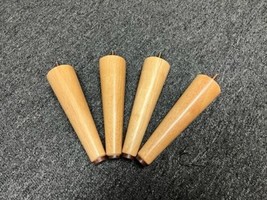7 Inch Round Solid Wood Furniture Feet Mid-Century Legs ( Set of 4 ) - £7.88 GBP