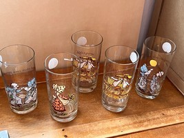Vintage Lot Of Holly Hobbie Drinking Glasses W Lighthearted Ways Make Happy Days - £15.27 GBP