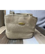 Vintage Carryland Purse Handbag Gold Ivory Boho Chic Y2K 8 x 11 Pockets - $12.99 CAD