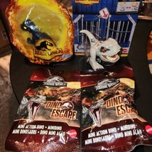 Jurassic World Mini dinosaur lot, 2 blind bags, 1 imaginext &amp; 1 uncaged, 4 figs - £11.49 GBP