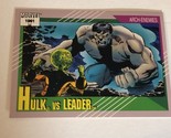 The Hulk Vs Leader Trading Card Marvel Comics 1990 #119 - $1.97