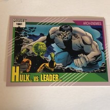The Hulk Vs Leader Trading Card Marvel Comics 1990 #119 - $1.97