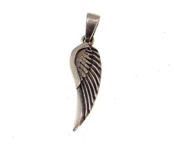 Handcrafted Solid 925 Sterling Silver Angel Wing Pendant, Bird Wing Jewelry - £24.20 GBP