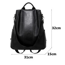 Fashion Retro PU Leather Backpack for Women Large Capacity Embroidered Strap Pac - £50.19 GBP
