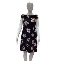 Tommy Hilfiger Black Floral Off the Shoulder Dress Size 14, NWT SKU 553 - £24.05 GBP