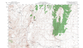 Robinson Mtn. Quadrangle, Nevada 1956 Topo Map USGS 15 Minute Topographic - $21.99