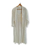 Victoria&#39;s Secret Vintage Bridal Peignoir Gown Set  Ivory Satin M Robe, ... - $133.02 CAD