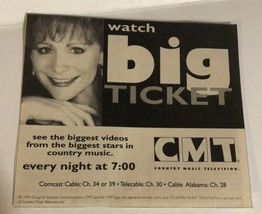 1994 CMT Big Ticket Print Ad Reba McIntyre TPA21 - £4.63 GBP