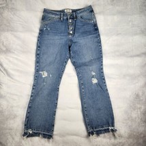 We The Free Jeans Womens Size 29 Dylan High Rise Bootcut Cropped Blue Denim - $44.54