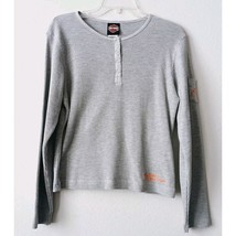 Harley Davidson Shirt Women&#39;s Large Gray Pullover Bedford Texas - $24.99