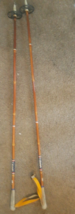 NICE Set Vintage Bamboo Ski Poles FINDLAND NORWAY Arvinen &amp; Trak w/ leat... - £60.60 GBP