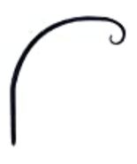 Green Thumb 89408GT Hanging Plant Hook, Curved, Black, 8-in. - Quantity 1 - €19,66 EUR