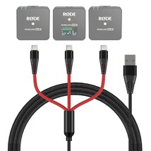 3-In-1 Usb C Cable Replacement For Rode Wireless Go Ii Microphone System, Nylon  - £15.72 GBP