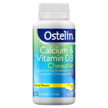 Ostelin Calcium &amp; Vitamin D Chewable - D3 for Bone Health + Immune - 60 Tablets - £62.81 GBP