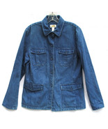 Talbots Womens Blue Denim Jacket Womens Size Medium 4 Front Pockets Medi... - £26.26 GBP