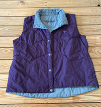 Cowgirl Up Women’s Reversible Snap Front Vest Size XL Purple Grey Sf10 - $29.69