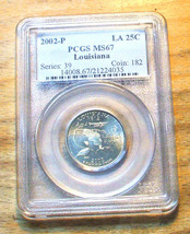 2002-P Louisiana PCGS Graded MS67 State Quarter - £18.00 GBP
