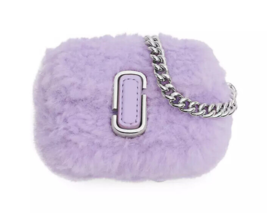 Marc Jacobs Teddy Fur  Snapshot Nano Bag Charm Key Fob Coin Purse ~NWT~ Lilac - £91.56 GBP