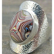 Oval Stone Inlaid Tribal Rings  Comfortable Durable Stylish - $38.99